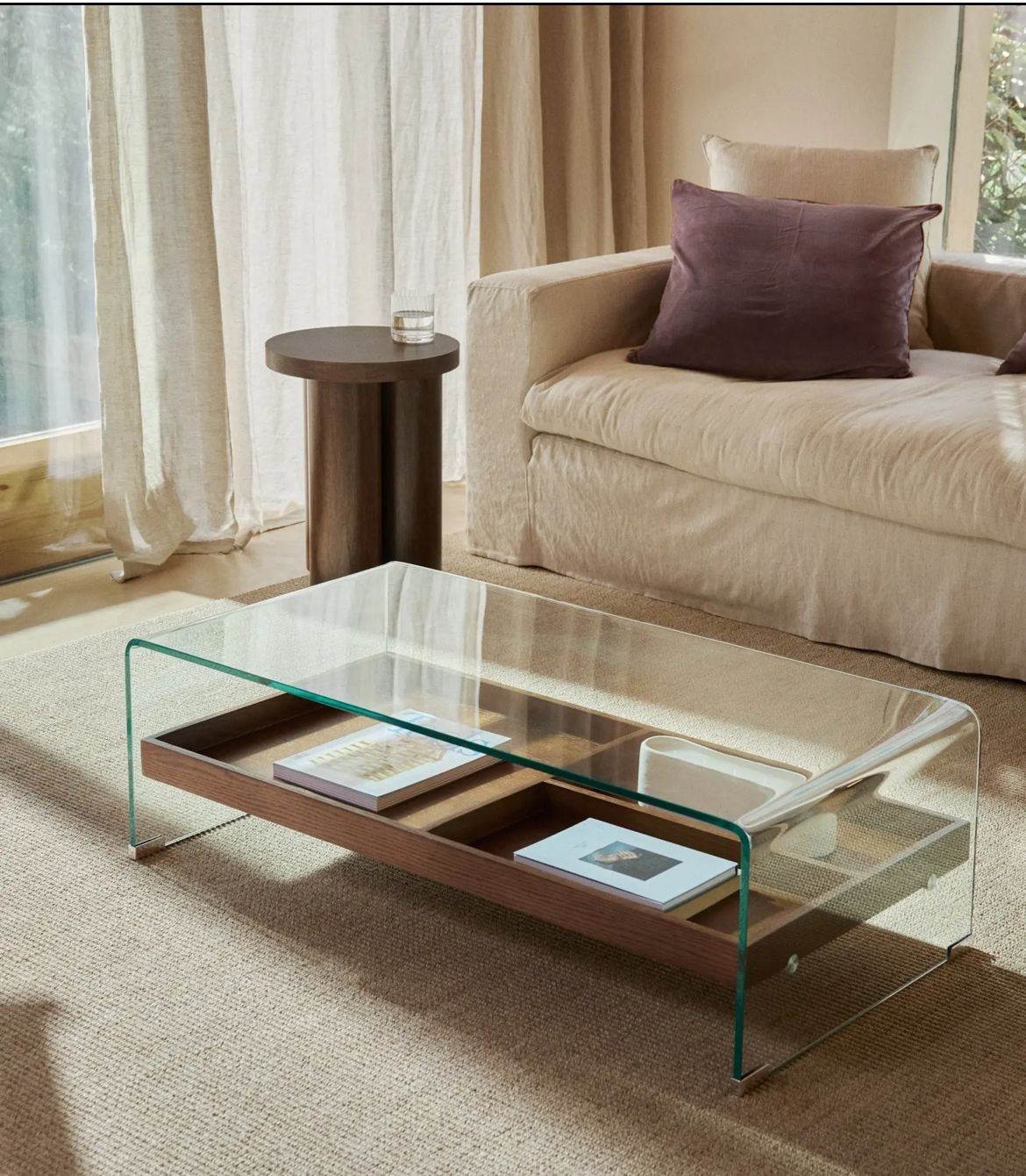 26 Glass Coffee Table Ideas That Open Up Your Living Room - 16. Customizable Glass Coffee Tables 1