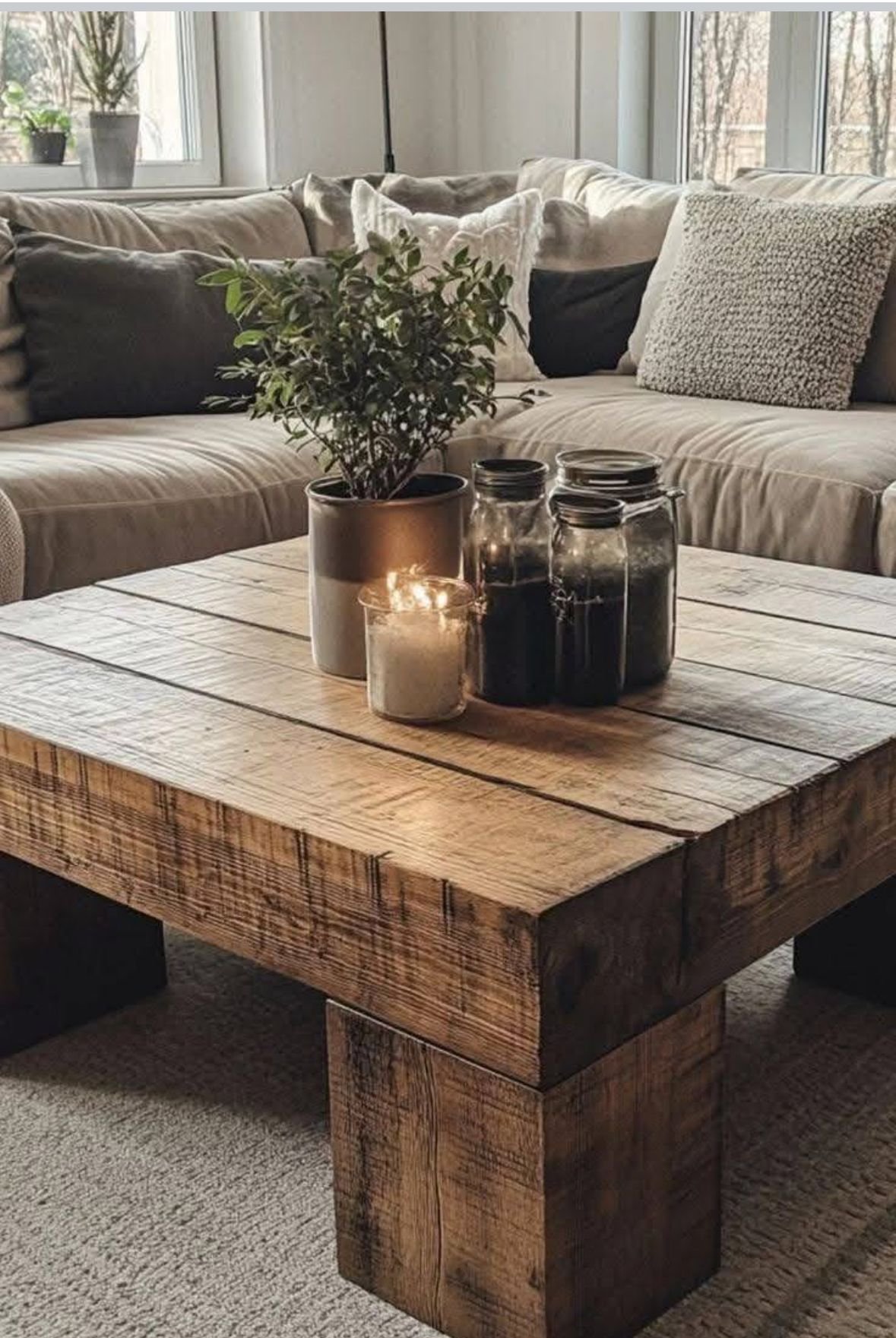 26 Large Coffee Tables That Make a Statement - 14. Farmhouse Style Table 1