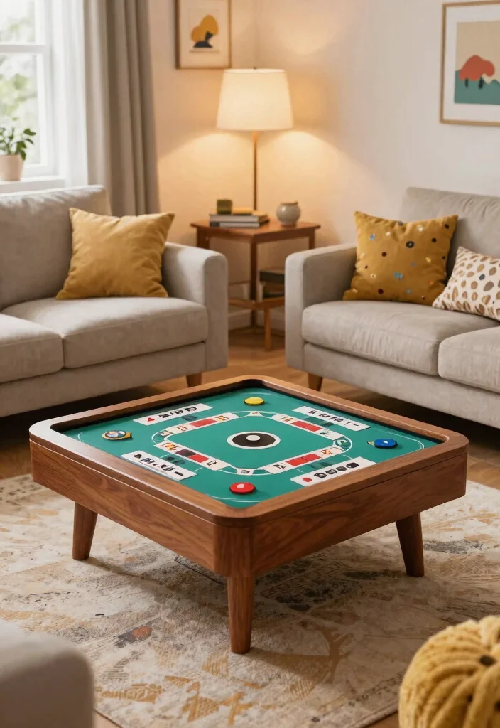 26 Large Coffee Tables That Make a Statement - 16. Retro Game Table 1