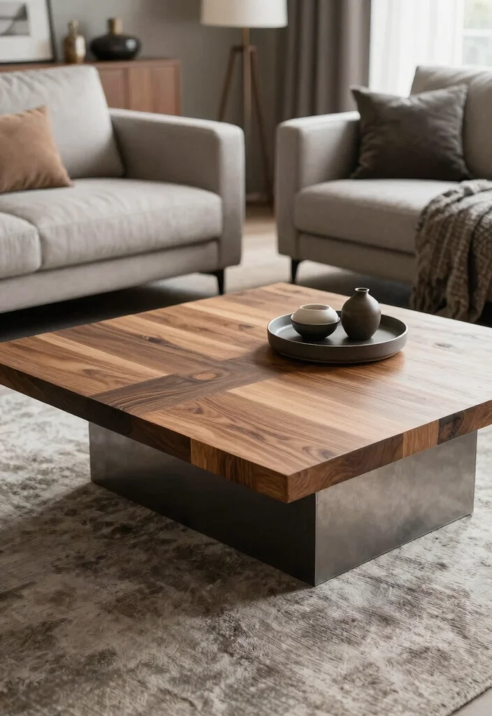 26 Large Coffee Tables That Make a Statement - 25. Layered Texture Coffee Table 1
