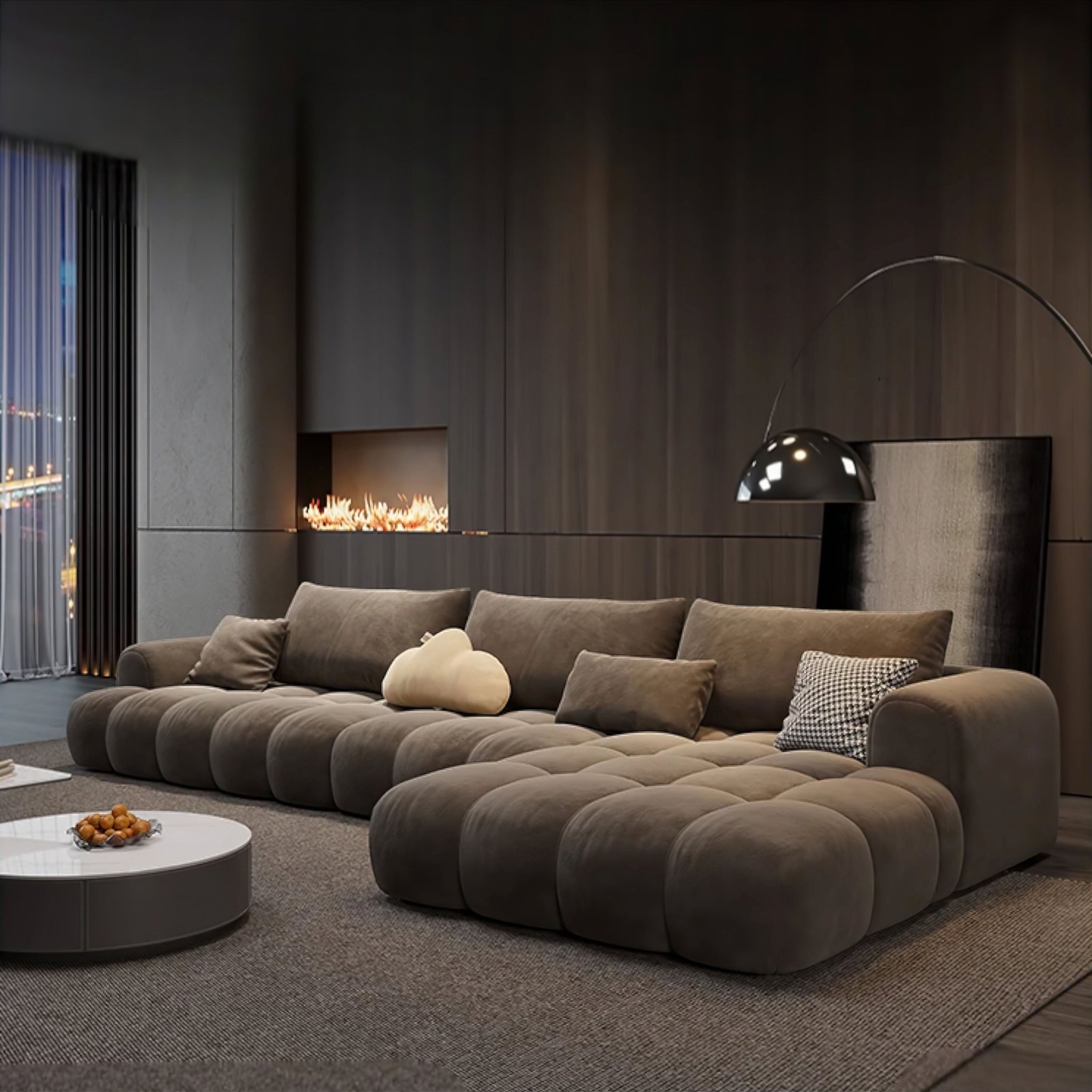 26 Leather Sectional Ideas for a Luxe Living Room - 11. Contemporary Elegance 1