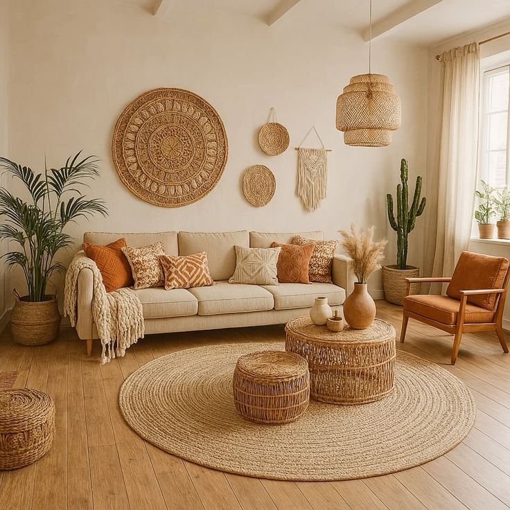 26 Linen Couch Ideas for a Relaxed - 16. Bohemian Elements 1
