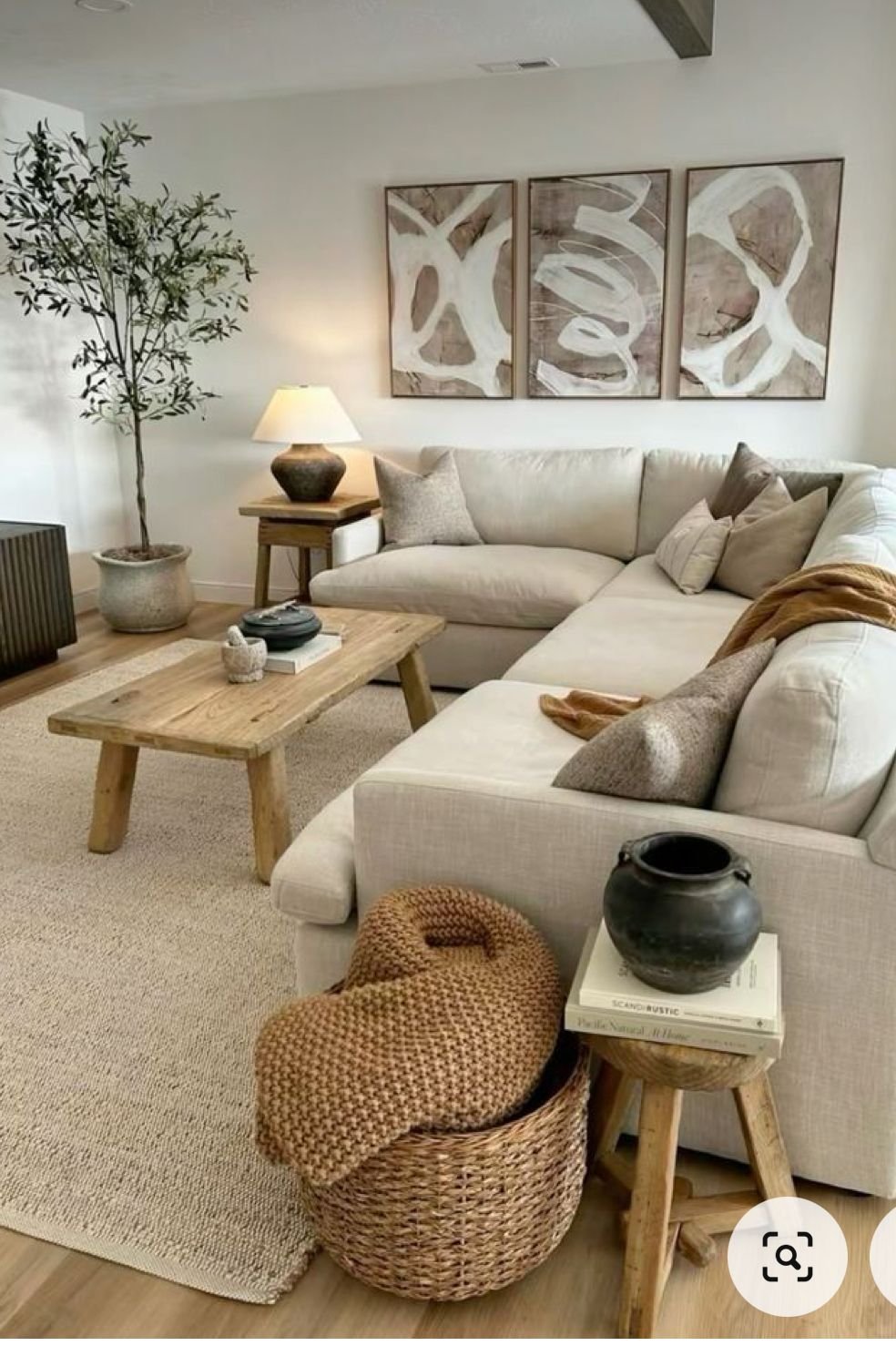26 Linen Couch Ideas for a Relaxed - 25. Warm, Earthy Accents 1
