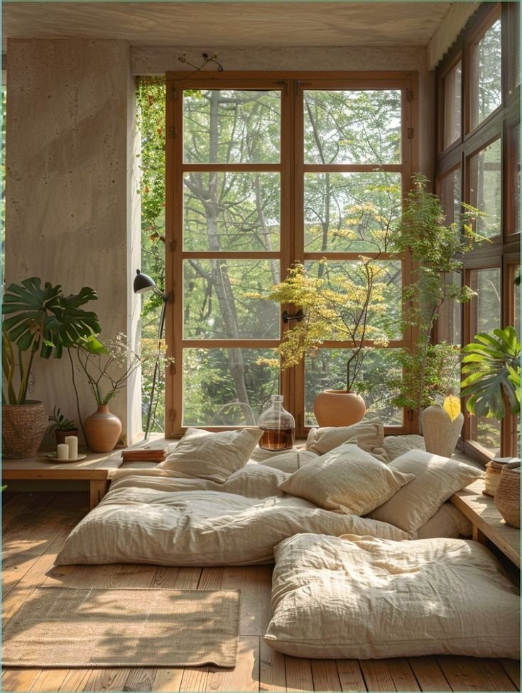 26 Linen Couch Ideas for a Relaxed - 4. Incorporating Natural Elements 1