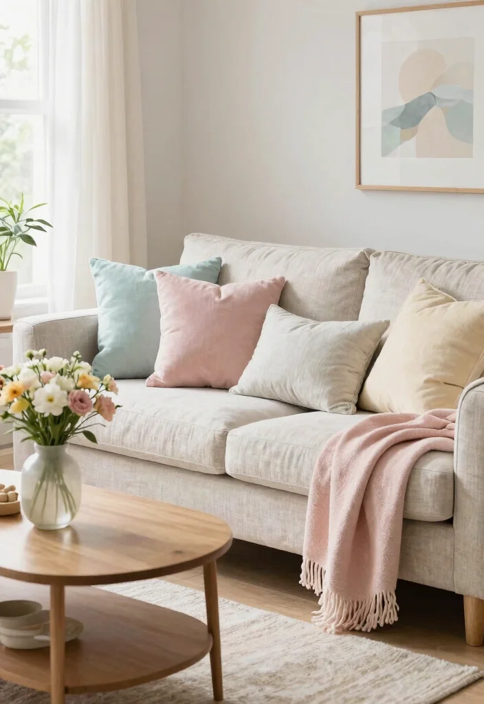 26 Linen Couch Ideas for a Relaxed - 9. Seasonal Decor Swaps 1