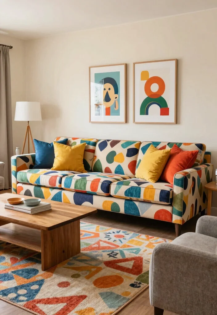 26 Luxury Sectional Sofa Ideas That Feel Like 5-Star Living - 10. Bold Patterns and Prints 1