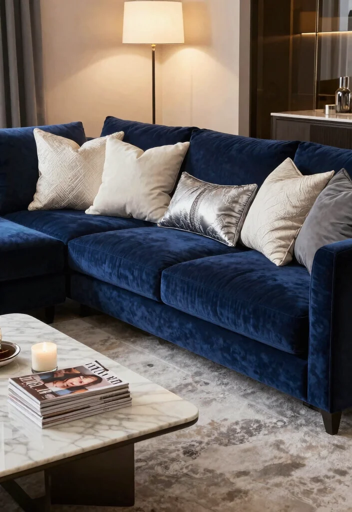 26 Luxury Sectional Sofa Ideas That Feel Like 5-Star Living - 2. Sumptuous Velvet Touch 1