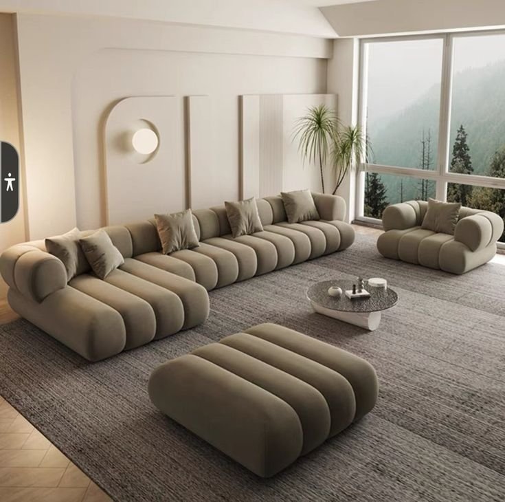 26 Luxury Sectional Sofa Ideas That Feel Like 5-Star Living - 21. High-Contrast Combinations 1