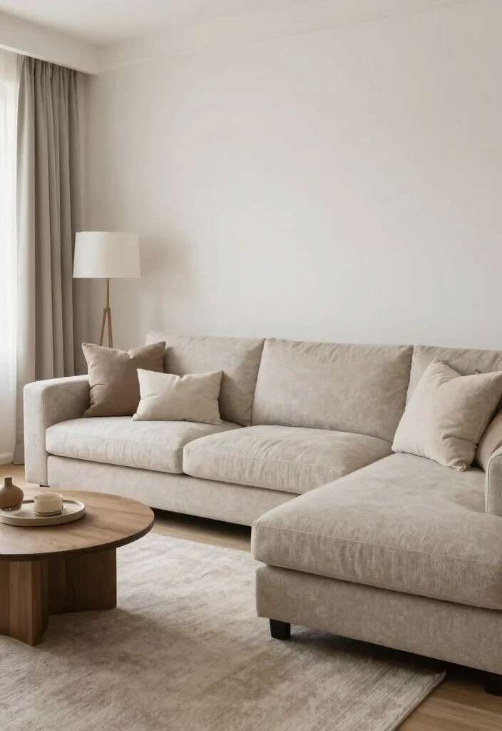 26 Neutral Tone Sectional Sofas for a Timeless Living Room - 23. Harmonizing Your Color Palette 1