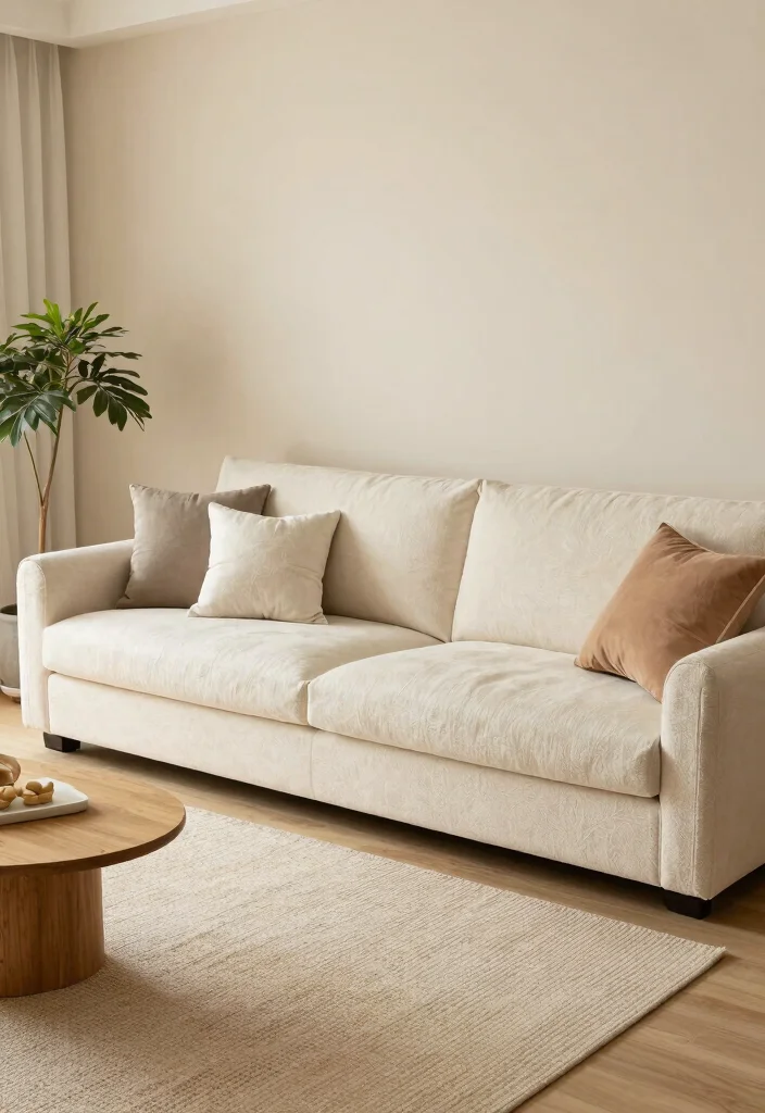 26 Neutral Tone Sectional Sofas for a Timeless Living Room - 3. Creamy Textured Elegance 1