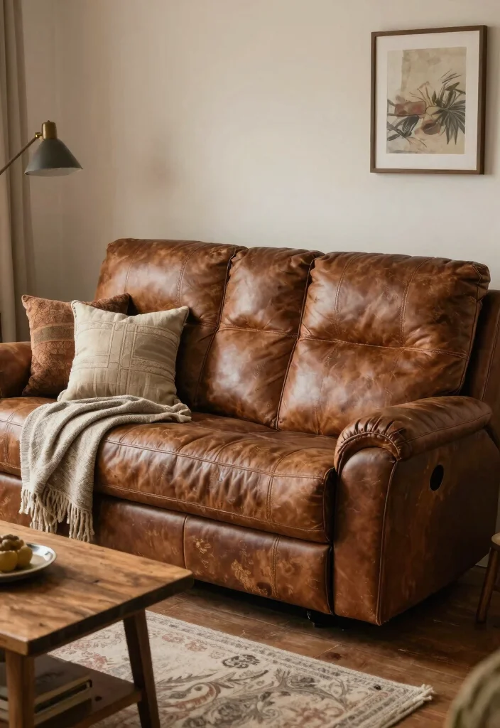 26 Power Reclining Sofas That Are Stylish and So Comfortable - 13. Rustic Leather Recliner 1