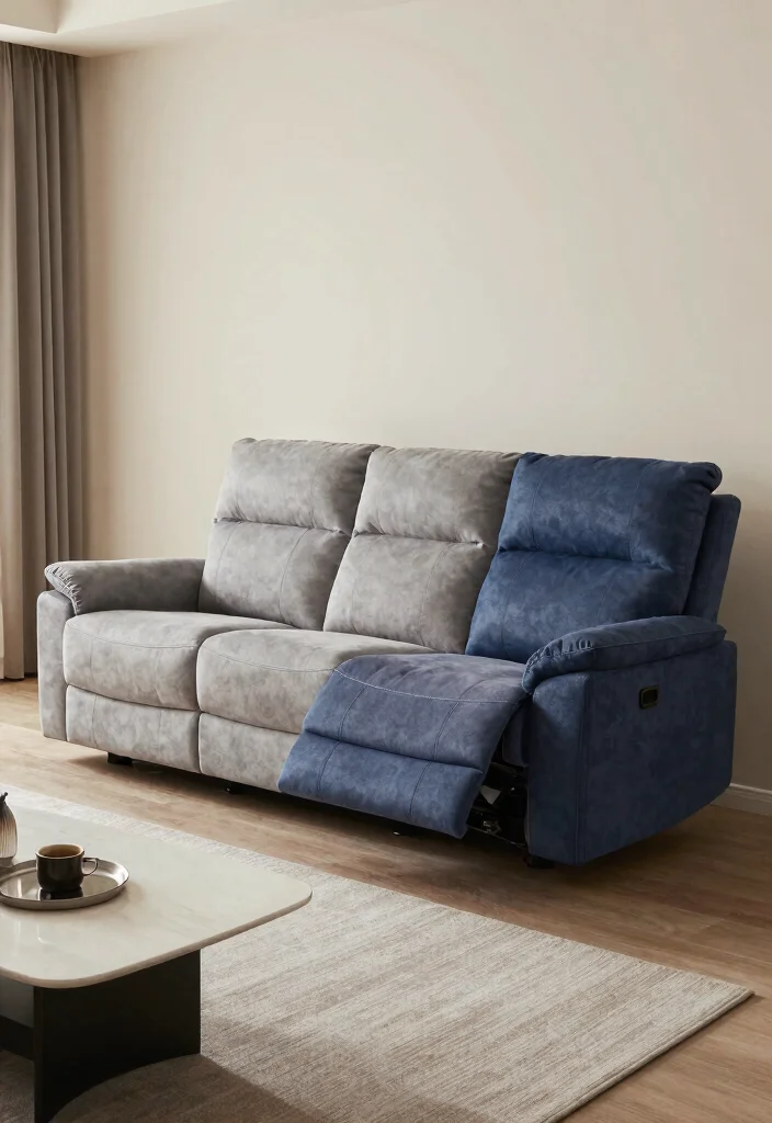 26 Power Reclining Sofas That Are Stylish and So Comfortable - 14. Contemporary Two-Tone Recliner 1