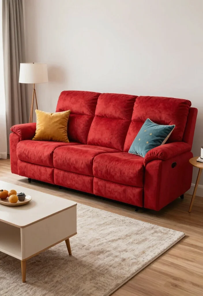 26 Power Reclining Sofas That Are Stylish and So Comfortable - 9. Boldly Colored Recliner 1