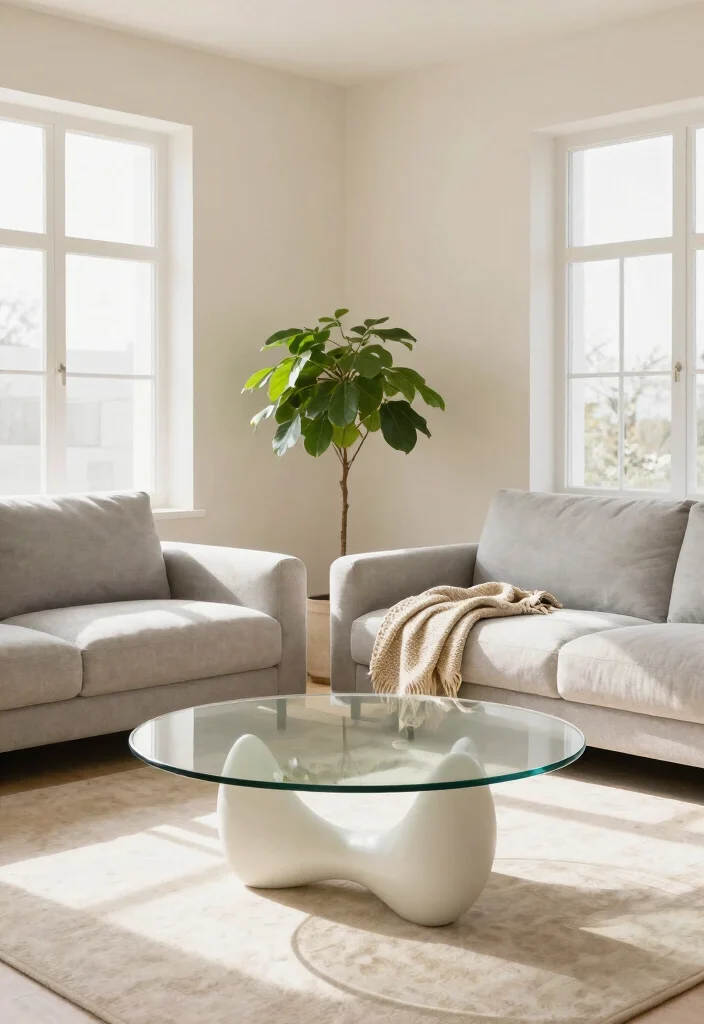 26 Round Coffee Table Ideas to Soften Your Living Room - 1. Minimalist Marvels 1