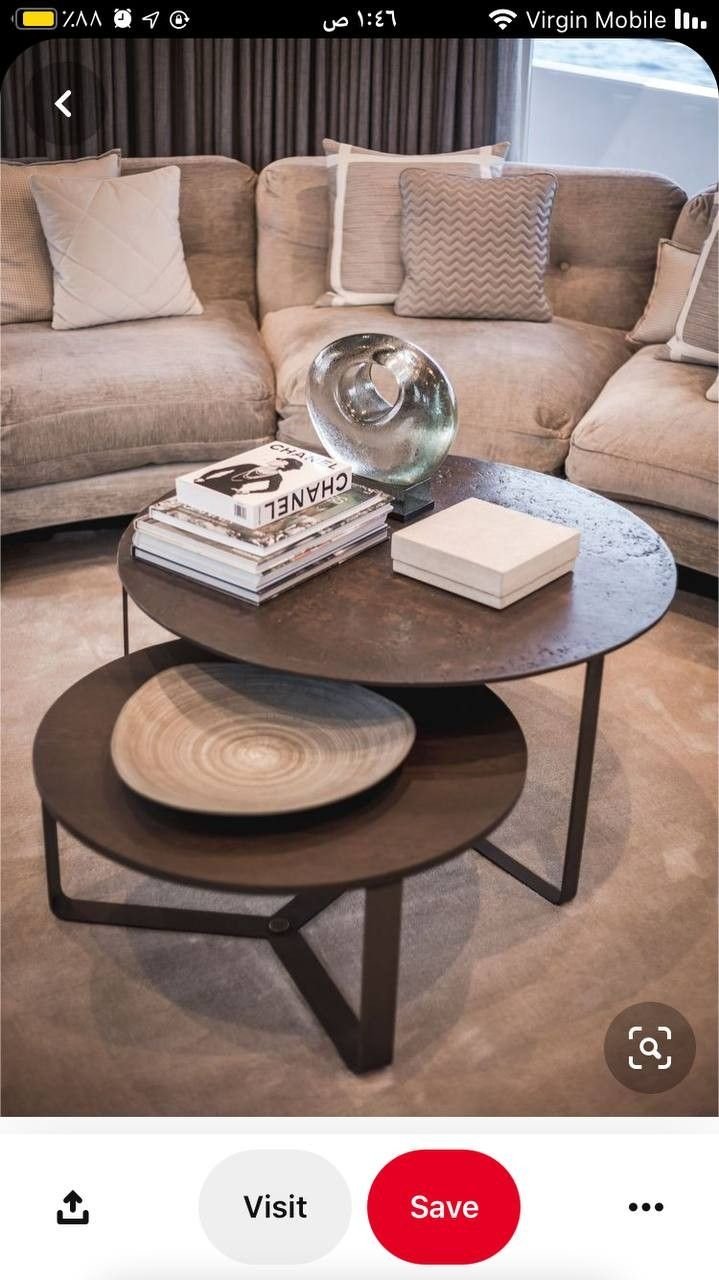 26 Round Coffee Table Ideas to Soften Your Living Room - 21. Global Influence 1
