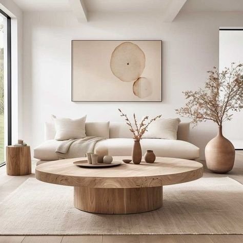26 Round Coffee Table Ideas to Soften Your Living Room - 24. Curved Elegance 1