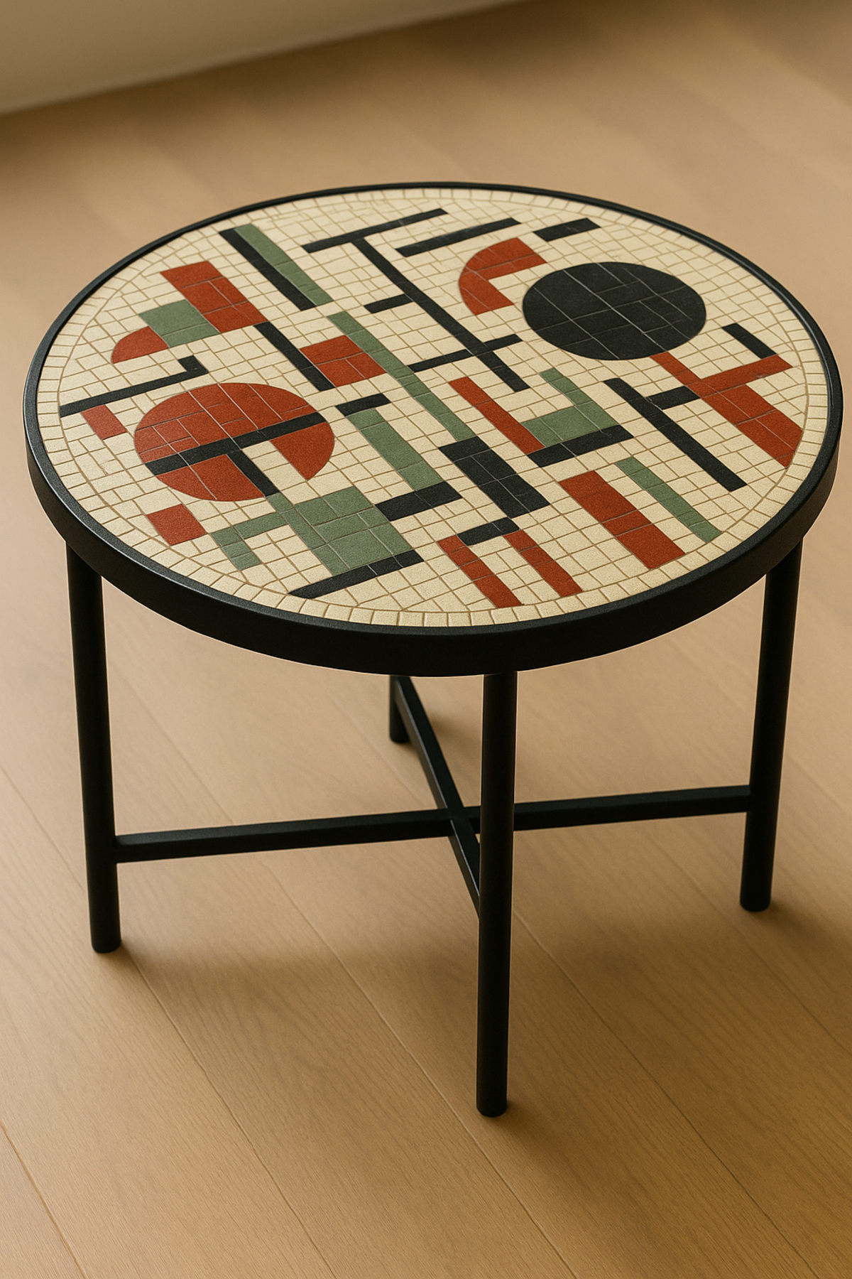 26 Round Coffee Table Ideas to Soften Your Living Room - 5. Bold Color Statements 1
