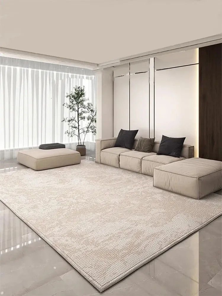 27 Best 8x10 Rugs for Every Living Room Style - 16. Minimalist Textiles for a Serene Space 1