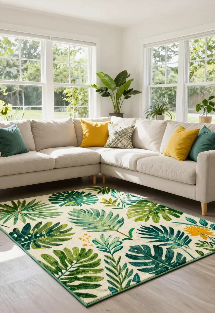 27 Best 8x10 Rugs for Every Living Room Style - 18. Outdoor-Inspired Rugs for a Fresh Look 1