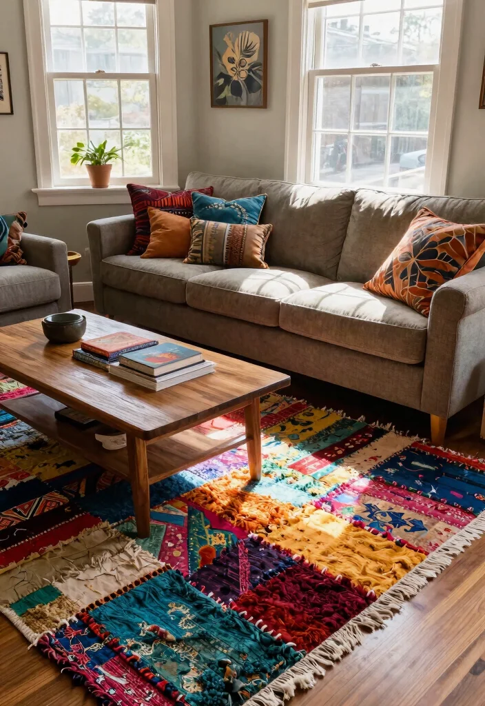 27 Best 8x10 Rugs for Every Living Room Style - 21. Upcycled Rugs for Sustainable Style 1