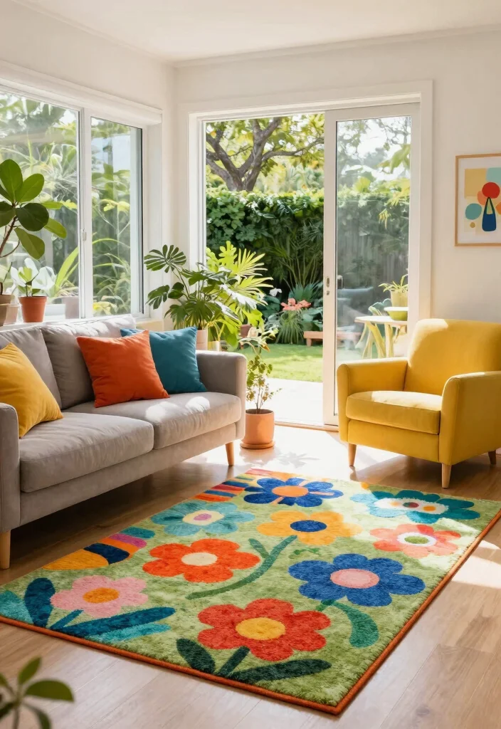 27 Best 8x10 Rugs for Every Living Room Style - 7. Bright and Cheerful Indoor-Outdoor Rugs 1