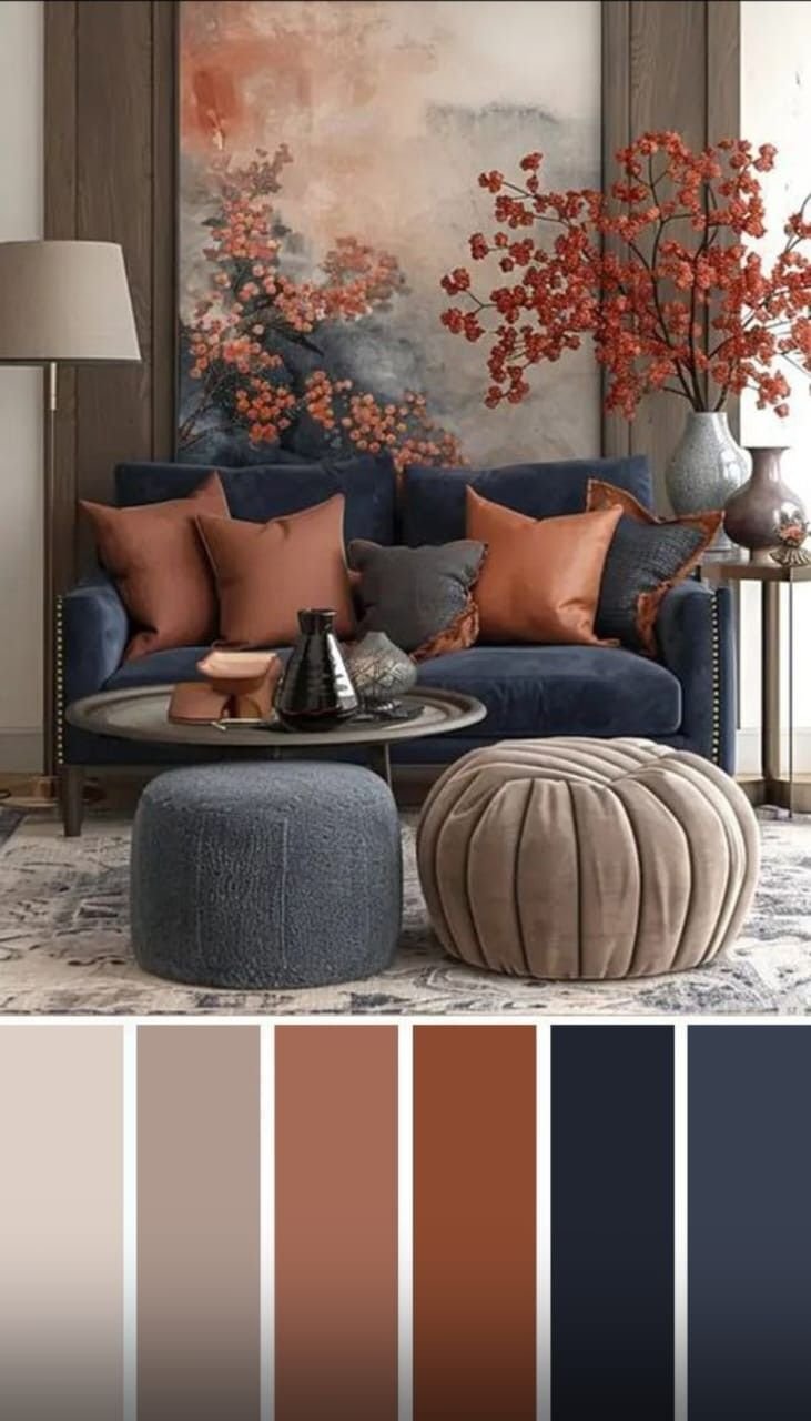 27 Blue Sofas Living Room Ideas That Steal the Show - 10. Sophisticated Neutrals 1