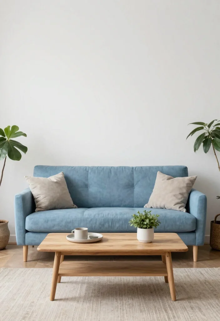 27 Blue Sofas Living Room Ideas That Steal the Show - 26. Zen Retreat 1