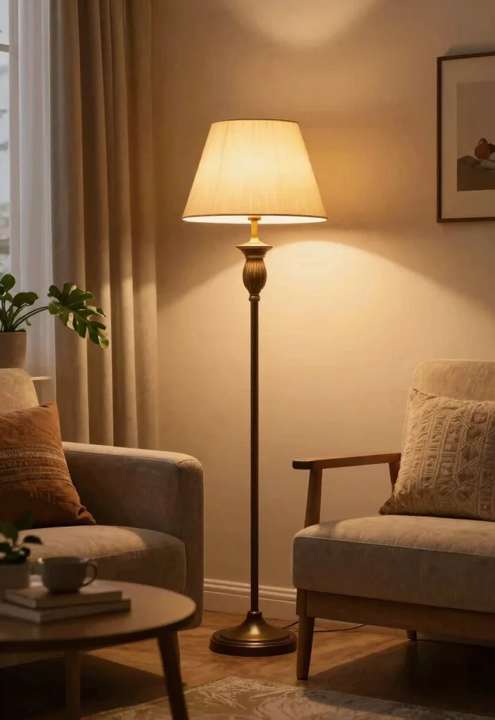27 Comfort Furniture Picks for a Cozy Living Room - 15. Vintage-Style Floor Lamps 1
