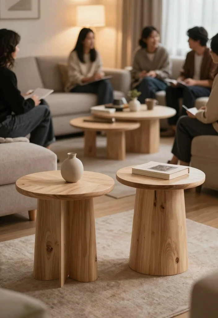 27 Comfort Furniture Picks for a Cozy Living Room - 23. Minimalist Side Tables 1