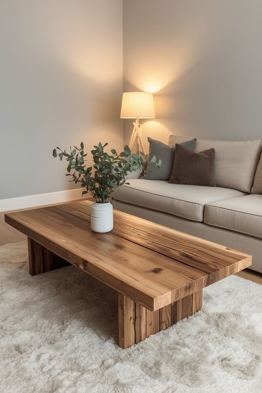 27 Contemporary Furniture Living Room Ideas for 2025 - 2. Minimalist Coffee Tables in Natural Wood 1