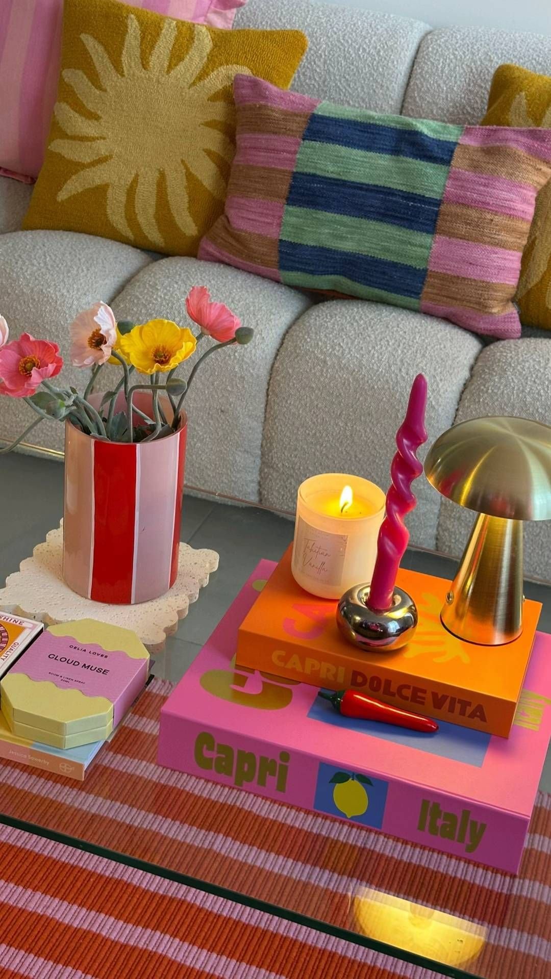 27 Contemporary Furniture Living Room Ideas for 2025 - 23. Colorful Decorative Accessories 1