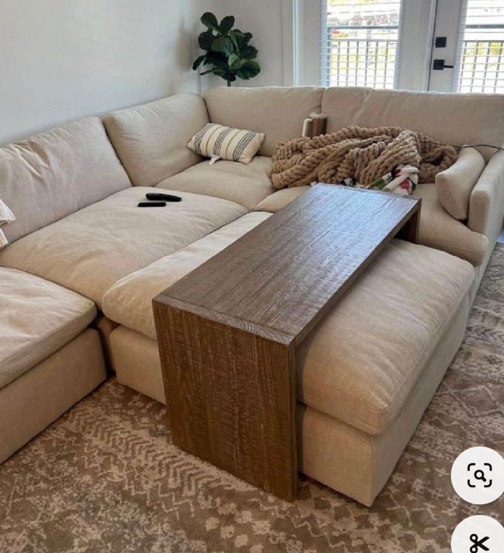 27 Farmhouse Modular Sectional Sofa Ideas to Copy Now - 11. Cozy Footrests and Ottomans 1