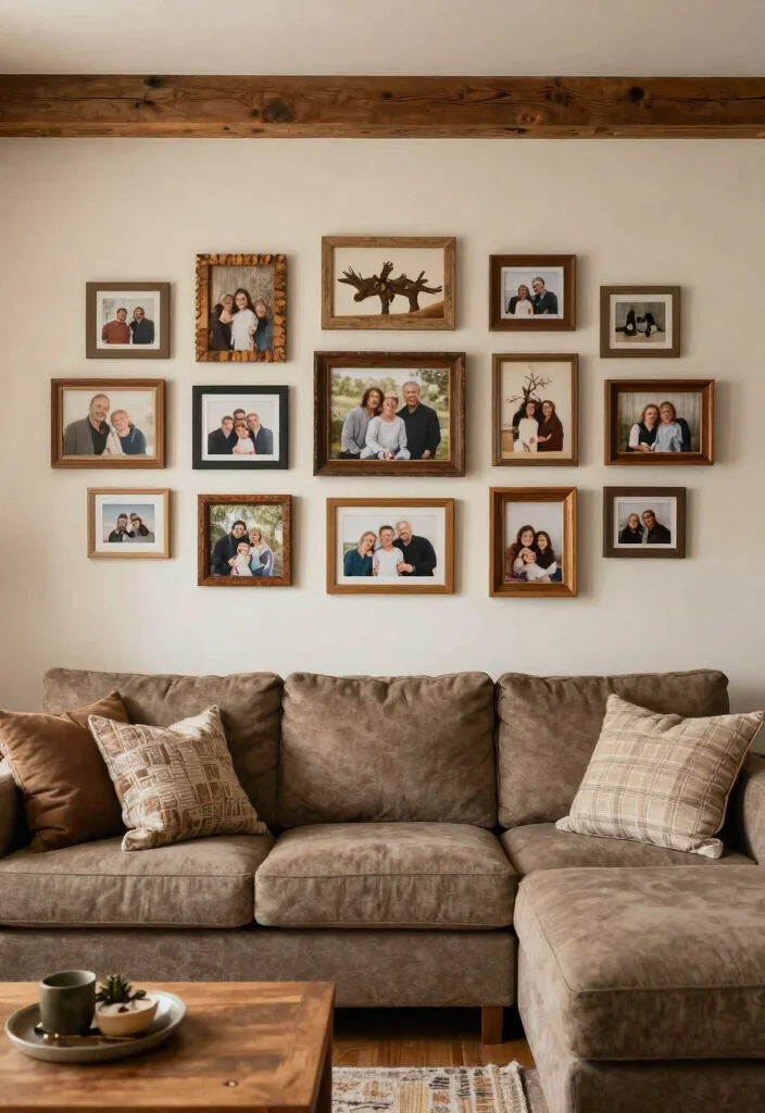 27 Farmhouse Modular Sectional Sofa Ideas to Copy Now - 12. Artful Wall Decor 1