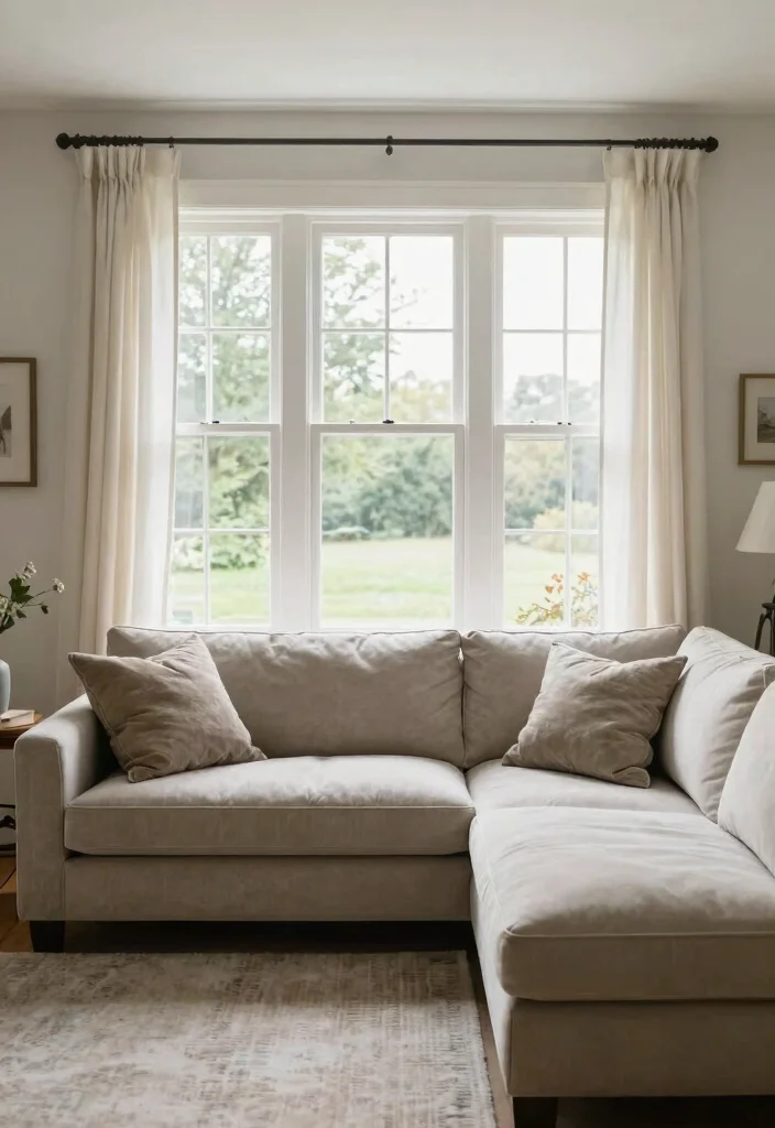 27 Farmhouse Modular Sectional Sofa Ideas to Copy Now - 23. Emphasizing the View 1