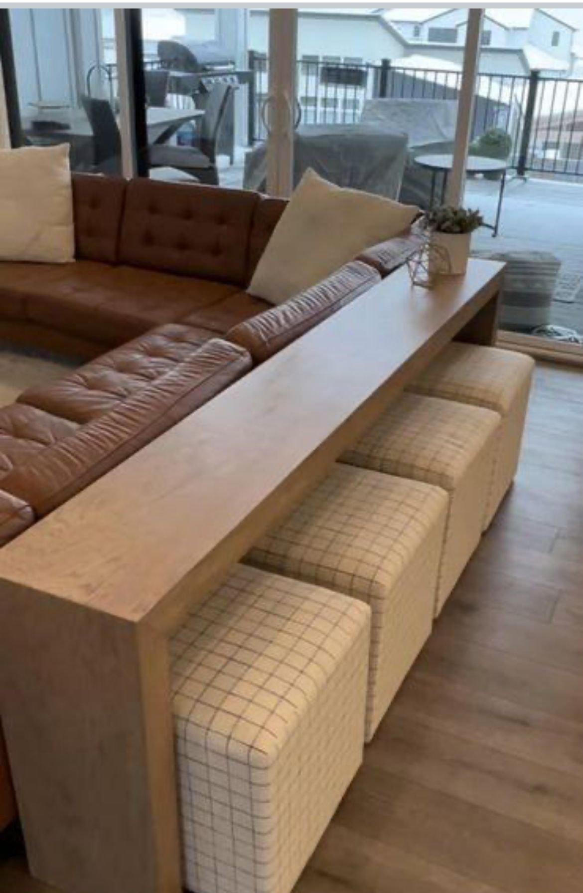 27 Farmhouse Modular Sectional Sofa Ideas to Copy Now - 6. Modular Sofa as a Room Divider 1
