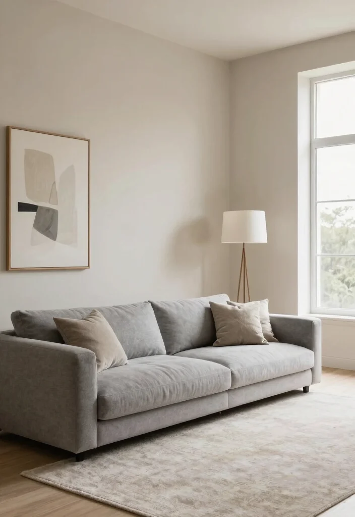 27 Grey Modern Couch Ideas for a Sleek Living Room - 1. Minimalist Elegance 1