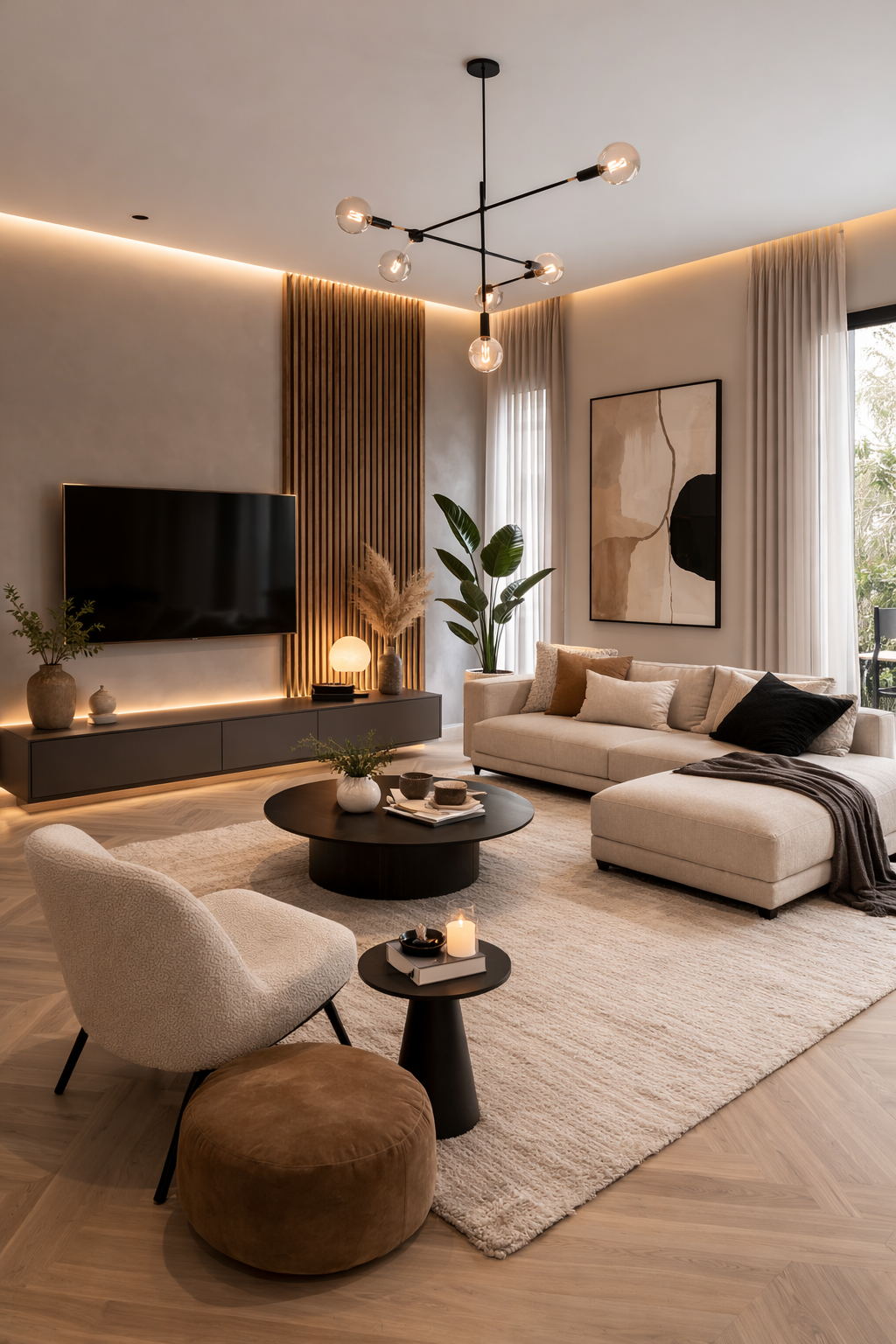 27 Grey Modern Couch Ideas for a Sleek Living Room - 20. Neutral Palette Play 1