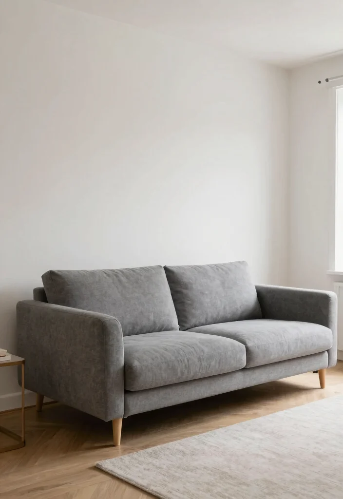 27 Grey Modern Couch Ideas for a Sleek Living Room - 27. Embracing Neutrality 1