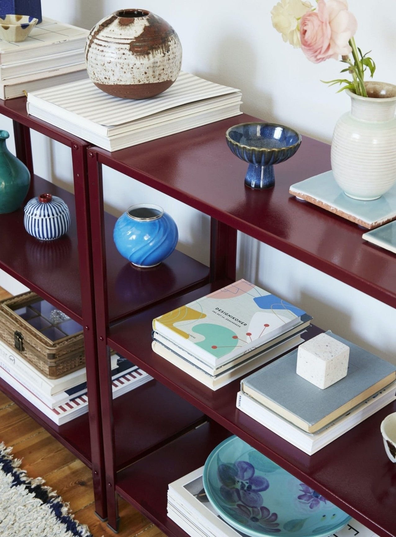 27 Large Living Room Bookshelf Ideas for Book Lovers - 21. Colorful Open Shelves 1