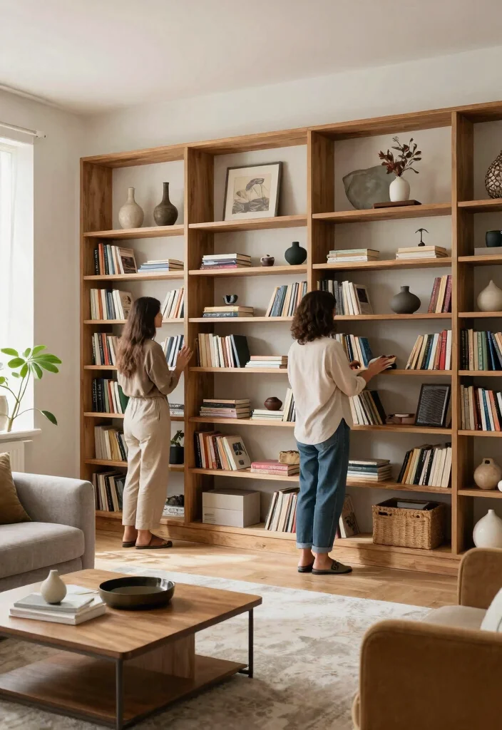 27 Large Living Room Bookshelf Ideas for Book Lovers - 6. Open-Backed Bookshelves 1