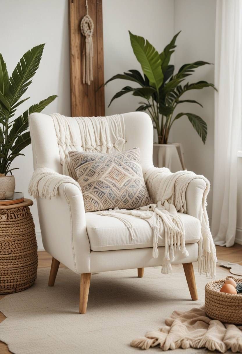 27 Light Grey Chairs for a Calm - 13. Textured Rattan Chair 1