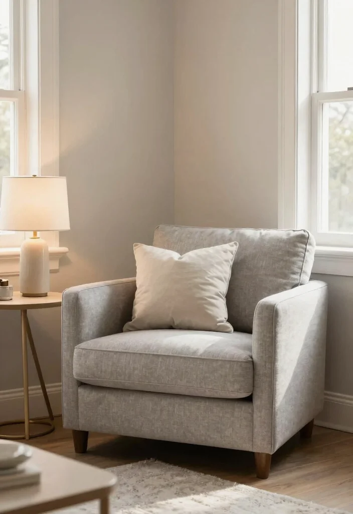 27 Light Grey Chairs for a Calm - 15. Cozy Corner Chair 1