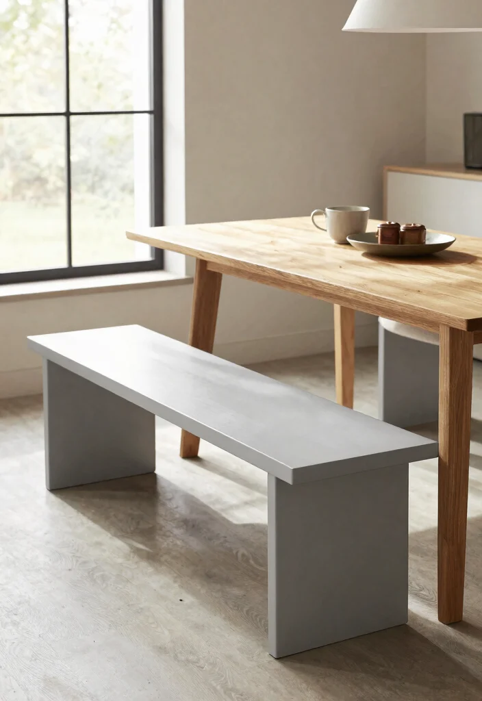 27 Light Grey Chairs for a Calm - 21. Scandinavian Dining Bench 1