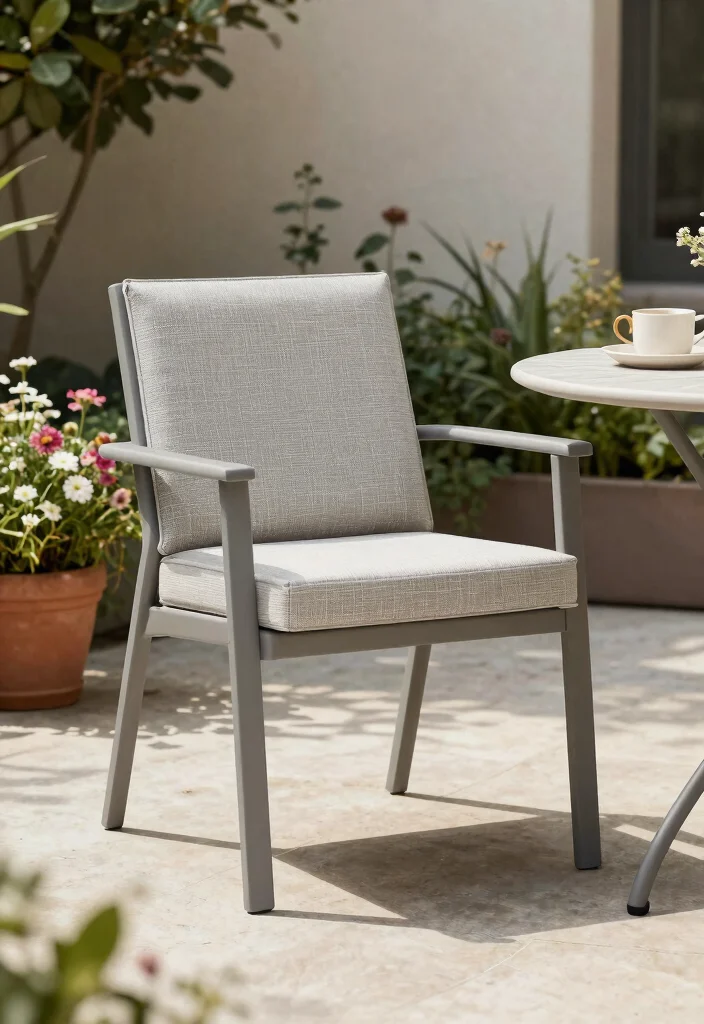 27 Light Grey Chairs for a Calm - 25. Elegant Outdoor Chair 1