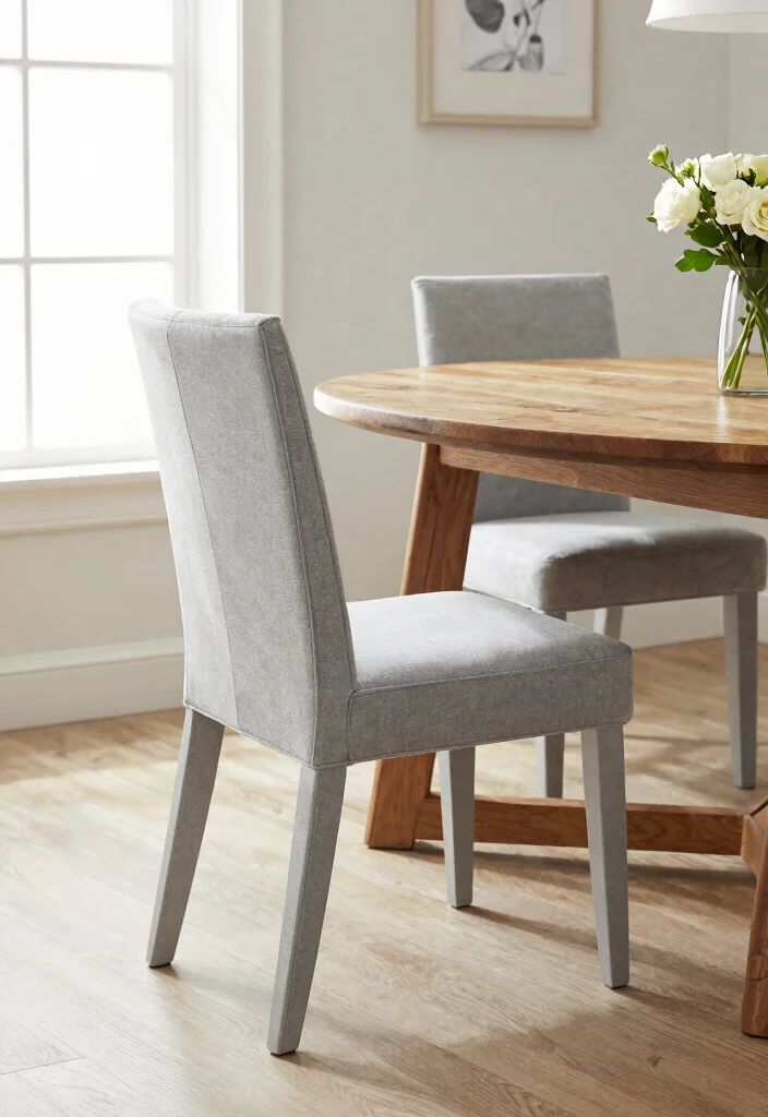 27 Light Grey Chairs for a Calm - 7. Elegant Dining Chair 1