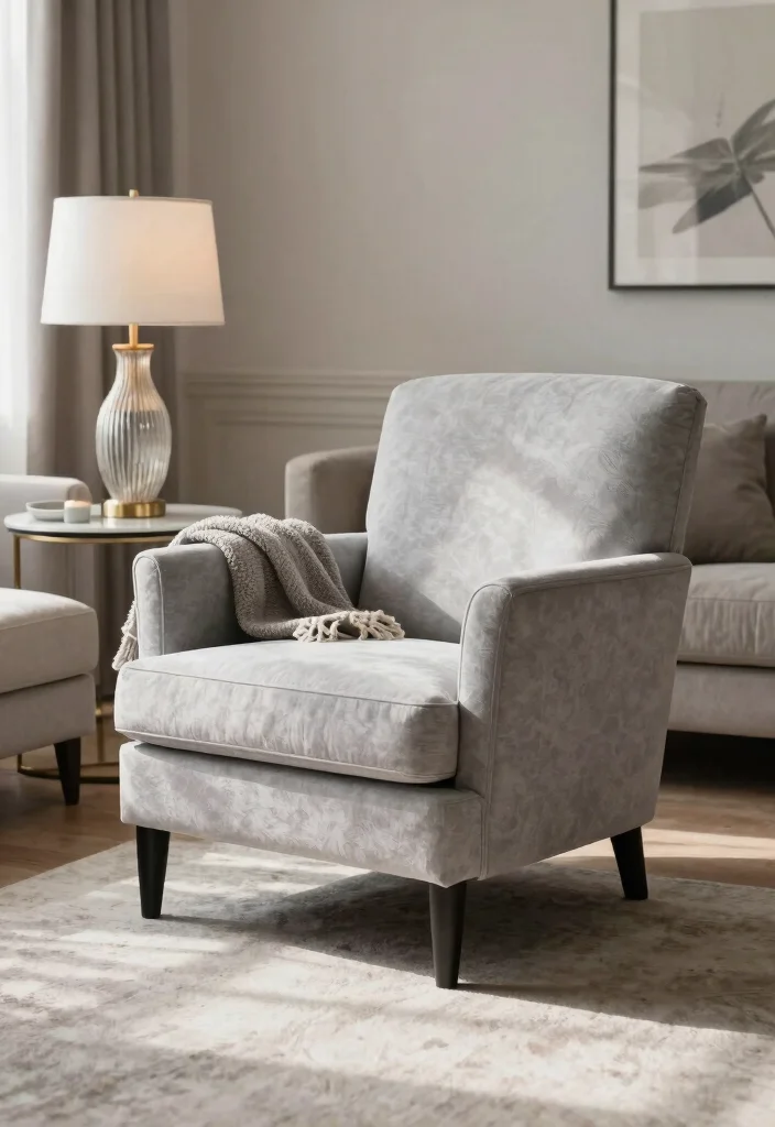 27 Light Grey Chairs for a Calm - 9. Classic Club Chair 1