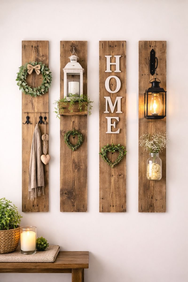 27 Living Room Divider Ideas to Define Your Open Space - 24. Upcycled Pallet Walls for Rustic Chic 1