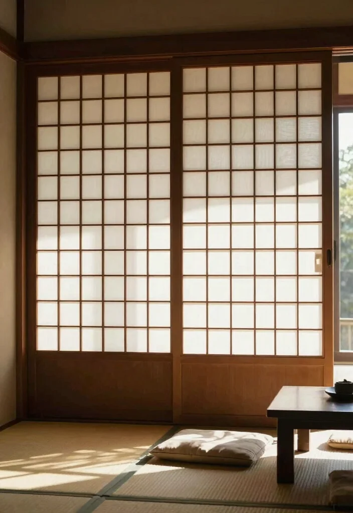 27 Living Room Divider Ideas to Define Your Open Space - 5. Japanese Shoji Screens for Minimalist Appeal 1