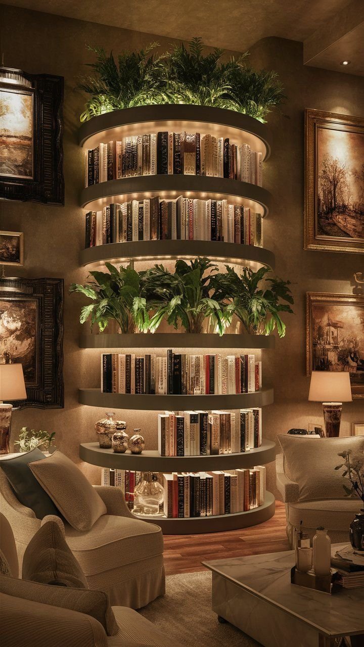 27 Living Room Divider Ideas to Define Your Open Space - 6. Bookshelves as Functional Dividers 1