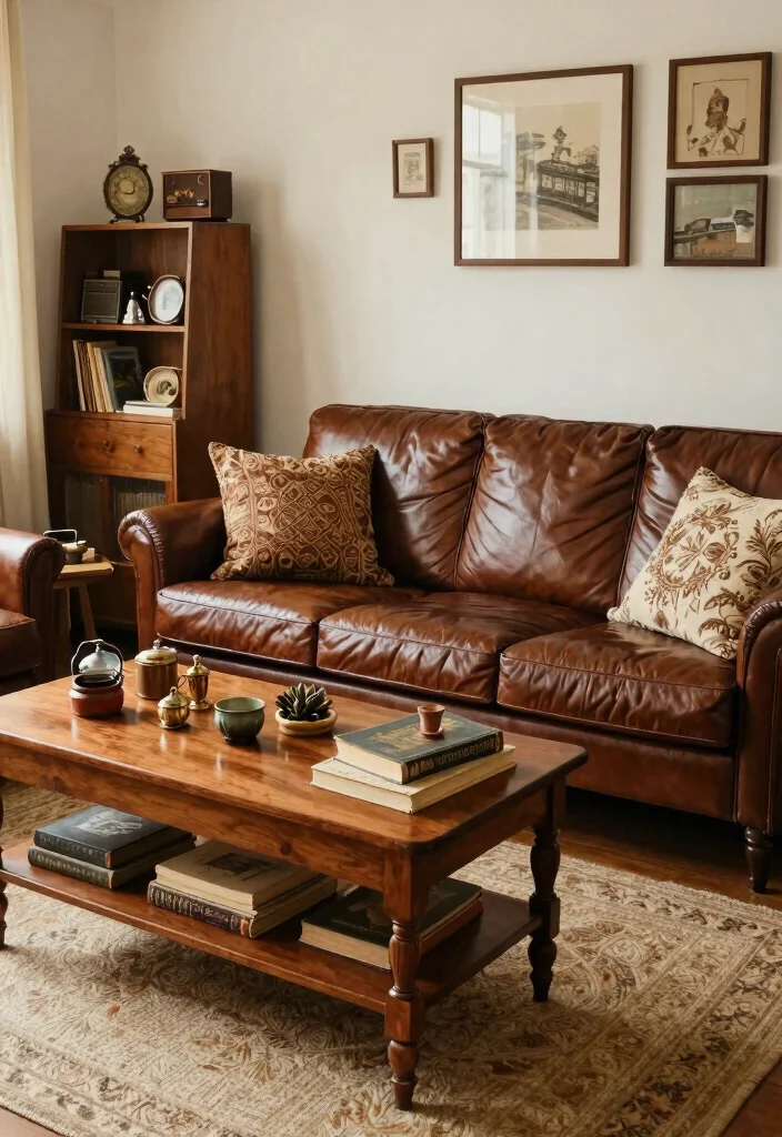 27 Living Room Furniture Sets That Are Totally Styled Out - 19. The Vintage Touch 1